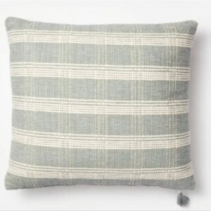 Threshold Studio McGee Woven Plaid Throw Pillow with Tassel Zipper
